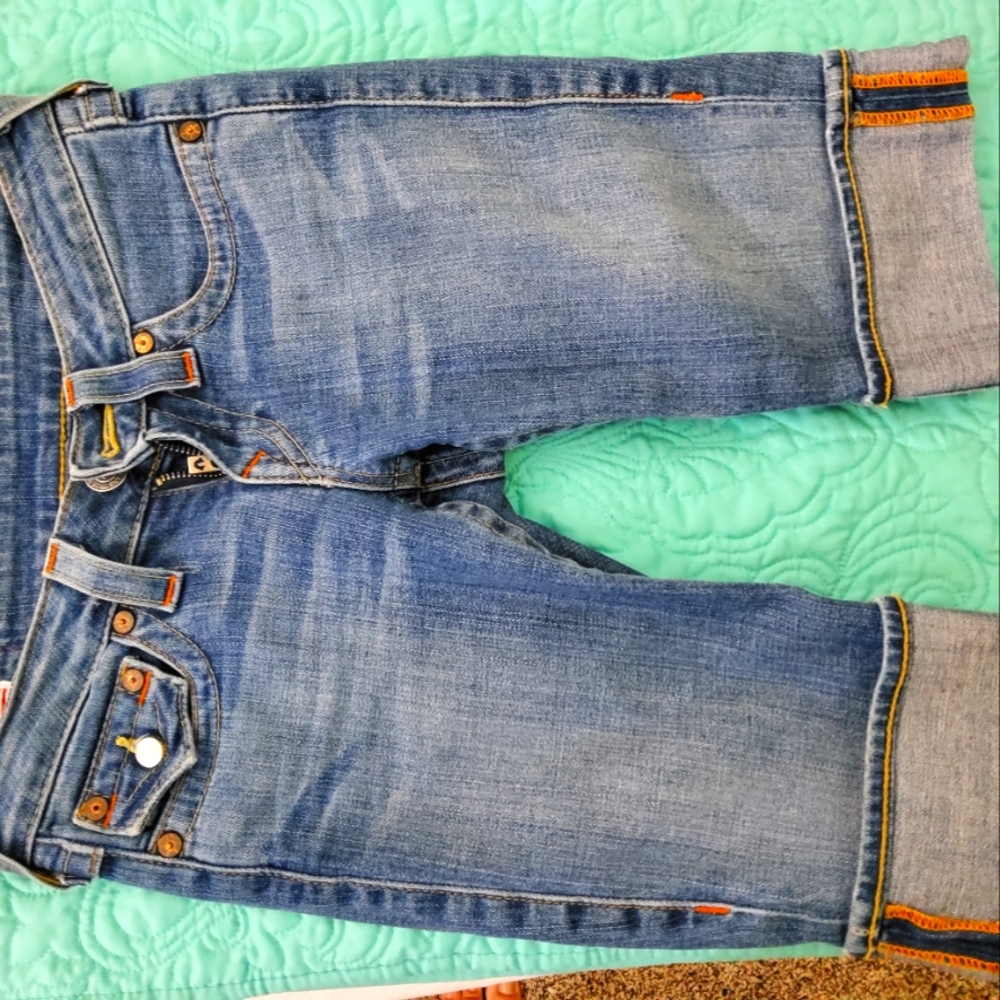Cuffed denim shorts by True Religion
